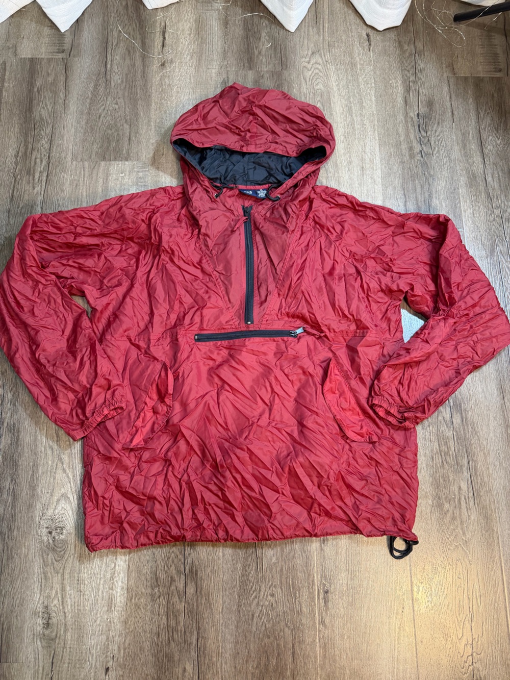 GAP Red Pullover Windbreaker Jacket with Hood